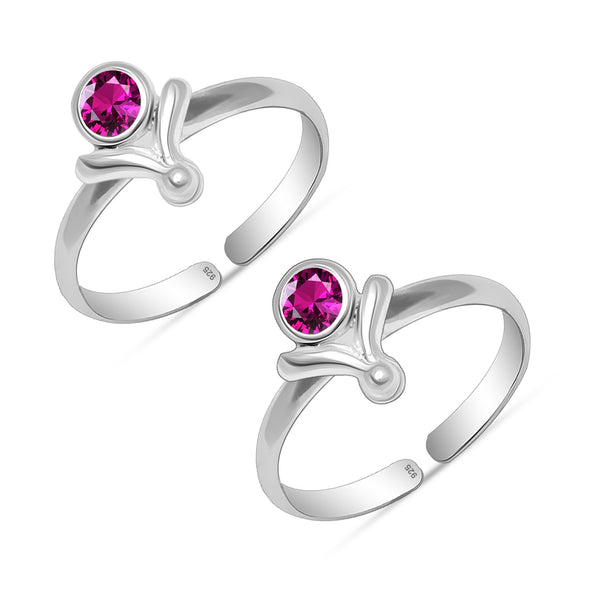 925 Sterling Silver Designer Cz Toerings for Women