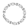 925 Sterling Silver Wedge Link Chain Bracelet for Men and Boys