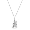 925 Sterling Silver Cubic Zirconia Hanuman Pendant Necklace for Men and Women