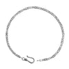 925 Sterling Silver Designer Byzantine Chain Bracelet for Men and Boys 22 CM