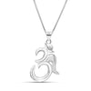 925 Sterling Silver Om Pendant Necklace for Men and Women