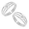 925 Sterling Silver Floral Style Toe Ring for Women