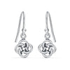 925 Sterling Silve Handmade Infinity Knot Drop Dangle Earrings for Women