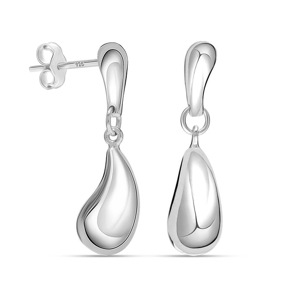 925 Sterling Silve Minimalist Teardrop Pear Shape Water Drop Dangle Earrings for Women