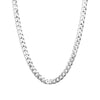 925 Sterling Silver Italian Diamond Cut Curb Chain Necklace for Men