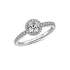 925 Sterling Silver Rhodium-Plated Round Cushion Cut Zirconia Engagement Wedding Bands Finger Ring for Women