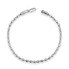 925 Sterling Silver Italian Oval Bead Ball Strand link Chain Bracelet for Women