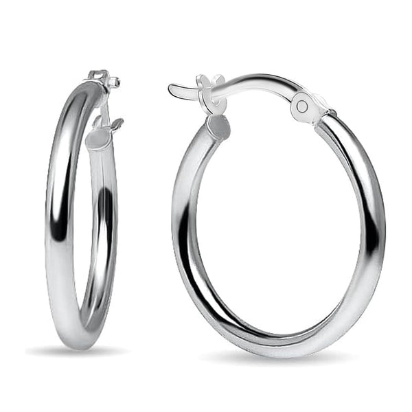 925 Sterling Silver Classic Twisted Click-Top Hoop Earrings for Women and Teen