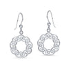 925 Sterling Silve Handmade Celtic Knotwork Circle Hook Drop Dangle Earrings for Women