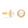 925 Sterling Silver Gold-Plated Freshwater Pearl Stud Earring for Teen and Women