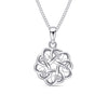 925 Sterling Silver Celtic Wheel of Life Knot Pendant Necklace for Women