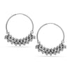 925 Sterling Silver Oxidised Antique Ball Beads Hoop Earrings for Women