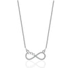 925 Sterling Silver CZ Forever Infinity Love Heart Cable Chain Pendant Necklace for Women