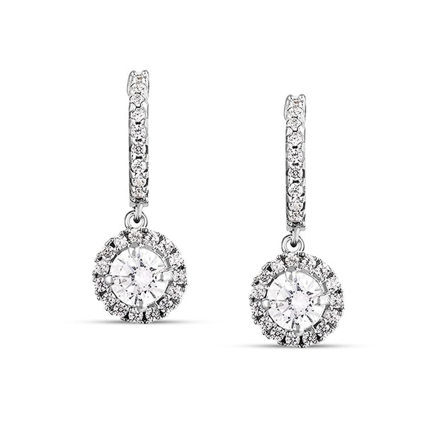 925 Sterling Silver Cubic Zirconia Hypoallergenic Drizzle Drop Dangle Earrings for Women