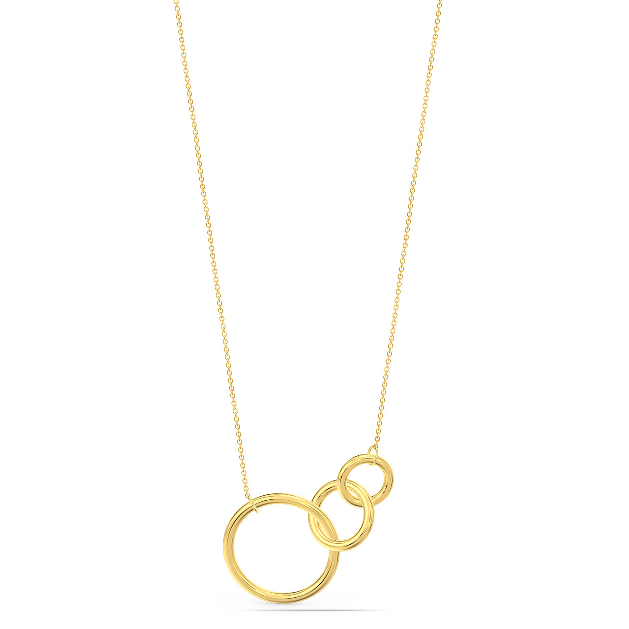 925 Sterling Silver Interlocking Infinity 14K Gold-Plated Circle of Life Necklace for Women Teen