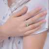 925 Sterling Silver Cubic Zirconia Good Luck Horseshoe Ring for Women