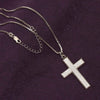 925 Sterling Silver Handmade Micro Pave Zirconia Cross Pendant Necklace for Men and Women