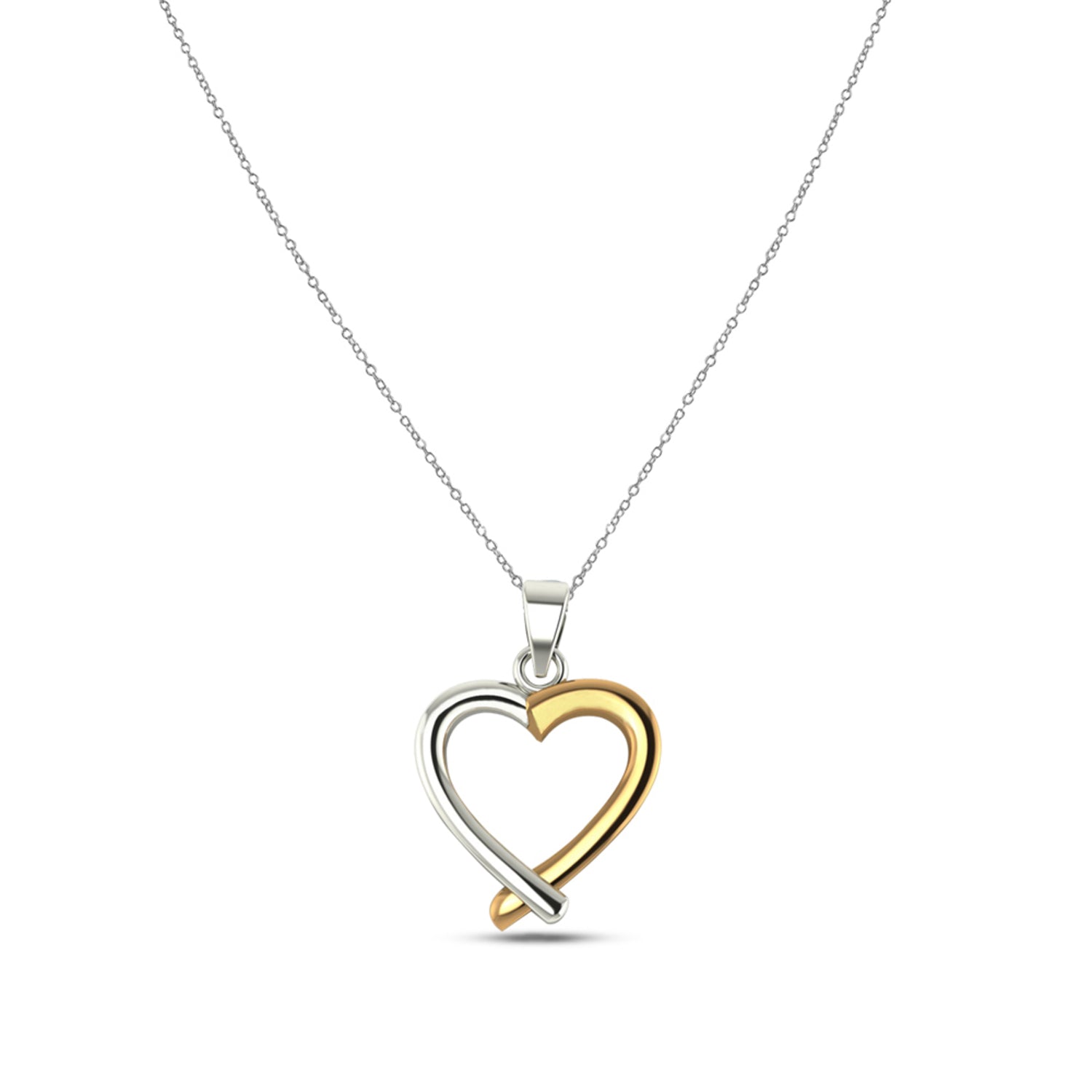 925 Sterling Silver Heart Pendant Necklace for Women Teen Girl