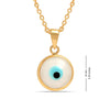 925 Sterling Silver 14K Gold Plated Evil Eye Protection Charm Pendant Necklace for Women Teen