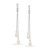 925 Sterling Silver Pearl Drop Dangle Long Earring for Women