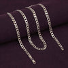 925 Sterling Silver Italian Diamond-Cut Curb Link Chain Necklace for Men and Women 0.6 CM