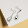 925 Sterling Silve Minimalist Teardrop Pear Shape Water Drop Dangle Earrings for Women