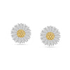 925 Sterling Silver 14K Gold Plated Daisy Flower Stud Earrings for Women Teen