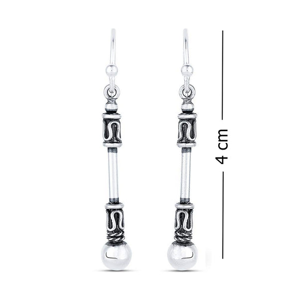 925 Sterling Silver Antique Drop Earrings for Teen Women