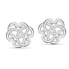 925 Steling Silver Italian Design Infinity Interlocking Celtic Knot Stud Earrings for Women