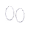 925 Sterling Silver Endless Hinged Sleeper Round Huggie Hoop Earrings for Women Teen and Men