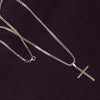 925 Sterling Silver Classic Cross Pendant Necklace for Men and Women