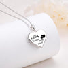 925 Sterling Silver Personalised Openable Heart Couple Photo Name & Message Love Printed Pictures Pendant Necklace for Women