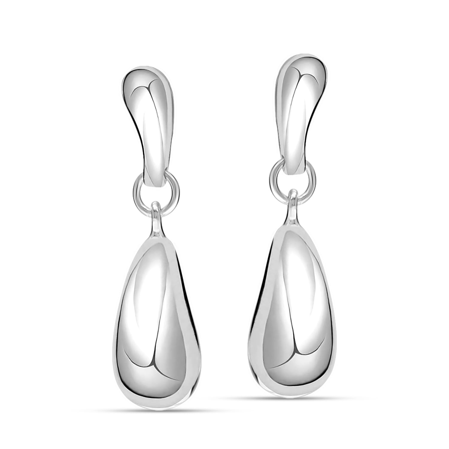 925 Sterling Silve Minimalist Teardrop Pear Shape Water Drop Dangle Earrings for Women