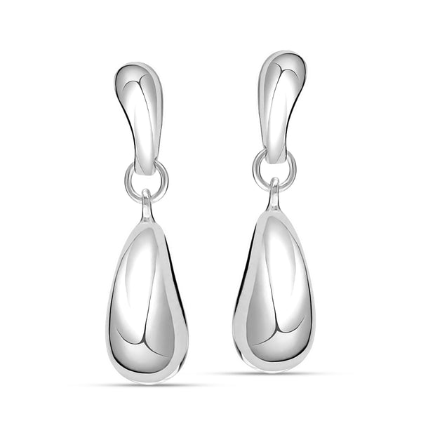 925 Sterling Silve Minimalist Teardrop Pear Shape Water Drop Dangle Earrings for Women