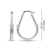 925 Sterling Silver Click-Top Oval Hoop Earrings for Women and Girls