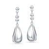 925 Sterling Silve Minimalist Teardrop Pear Shape WaterDrop Dangle Earring for Women