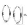 925 Sterling Silver Bali Hoop Click-Top Earrings for Women