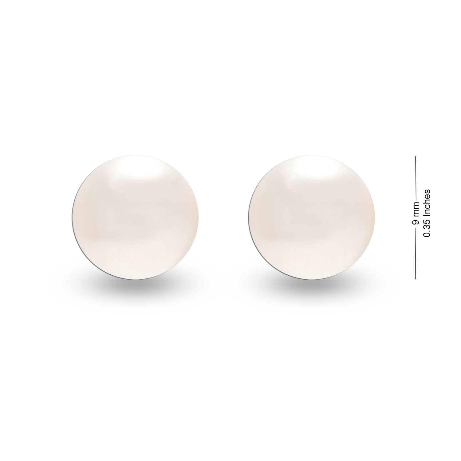 925 Sterling Silver Freshwater Pearl Stud Earrings for Teen Women 6 & 9 MM