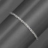 925 Sterling Silver Classic Italian Handmade Square Byzantine Link Chain Bracelet for Women 0.25CM