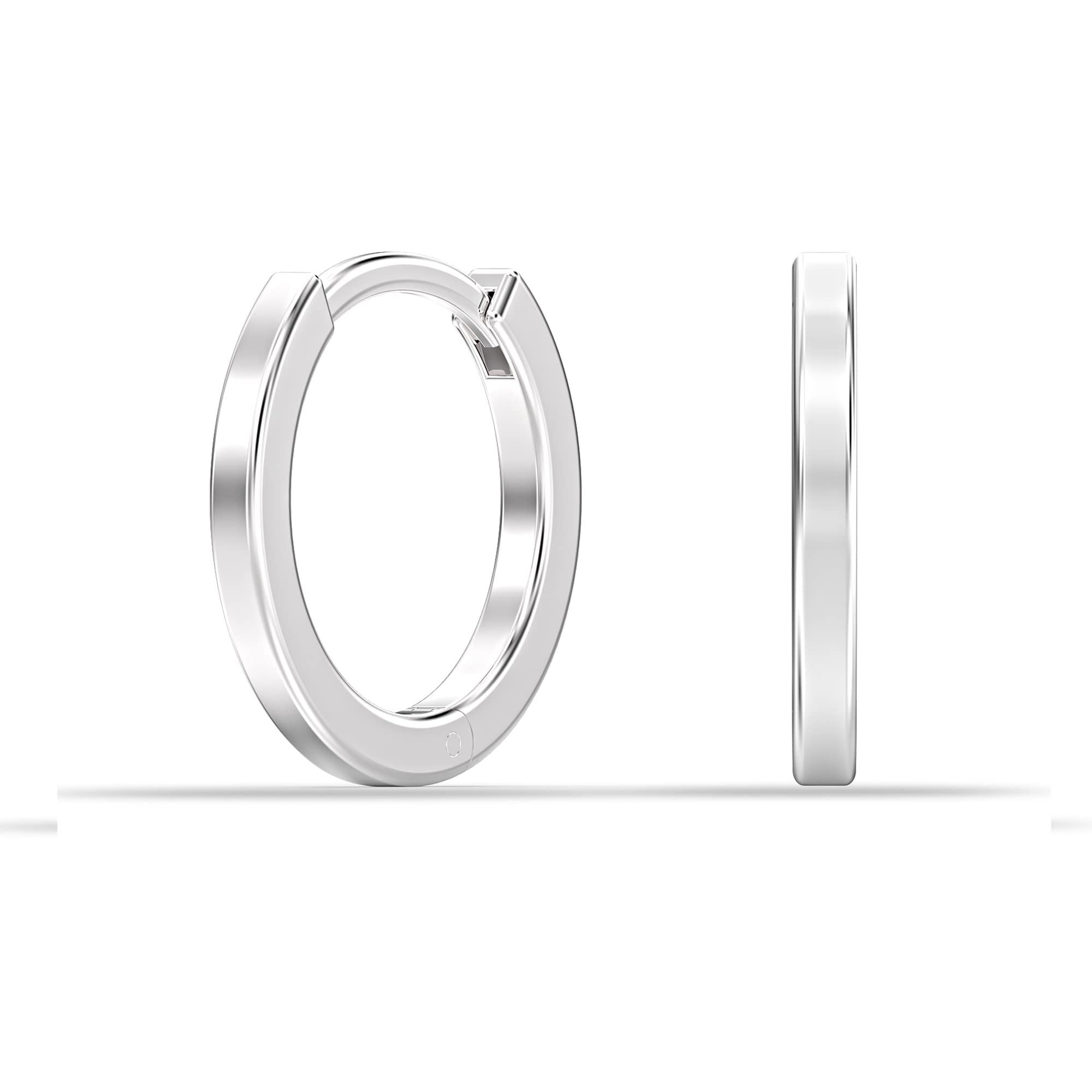 925 Sterling Silver Small Chunky Huggie Cuff Hoop Earrings for Women Teen