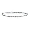 925 Sterling Silver Classic Italian Handmade Square Byzantine Link Chain Bracelet for Women 0.25CM