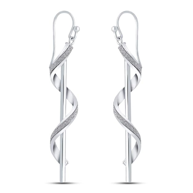 925 Sterling Silver Infinity Knot Twist French-Wire Drop Dangle Earring for Women