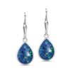 925 Sterling Silve Pear Shaped Teardrop Leverback Drop Dangle Earrings for Women