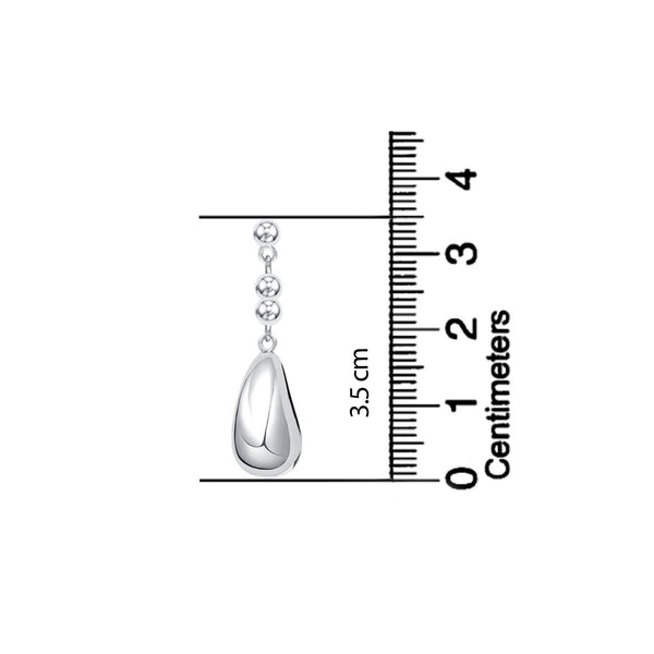 925 Sterling Silve Minimalist Teardrop Pear Shape WaterDrop Dangle Earring for Women