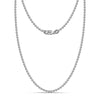 925 Sterling Silver Italian Ball-Chain Necklace for Women 0.3 CM