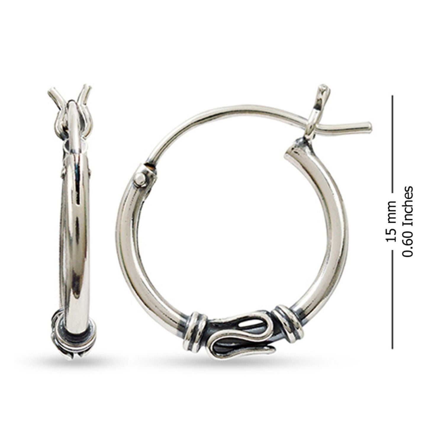 925 Sterling Silver Hoop Earrings for Teen Women