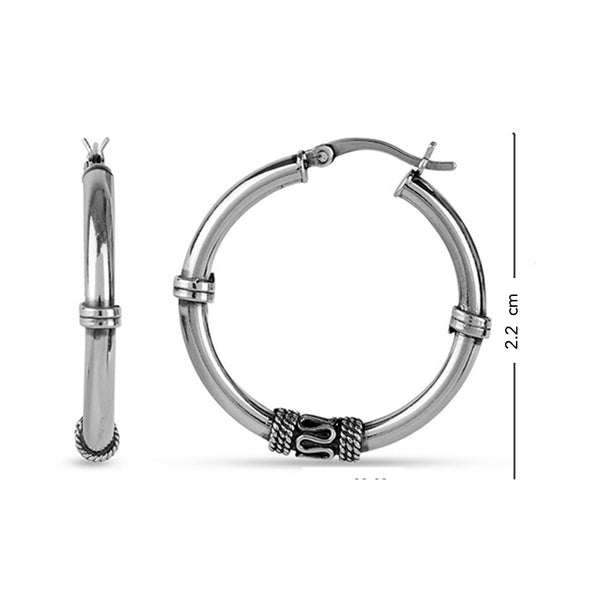 925 Sterling Silver Hoop Click Top Earrings for Women