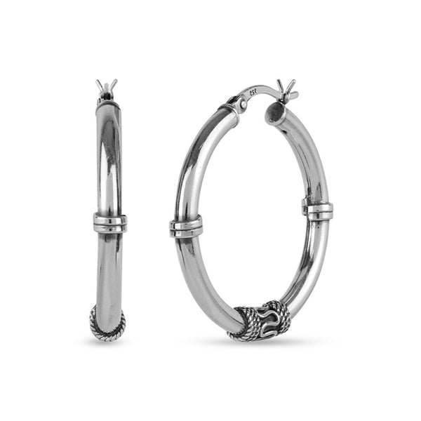 925 Sterling Silver Hoop Click Top Earrings for Women