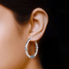 925 Sterling Silver Hoop Click Top Earrings for Teen Women