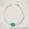 925 Sterling Silver Curb Chain Turquoise Stone Salman Khan Bracelet for Men and Boys